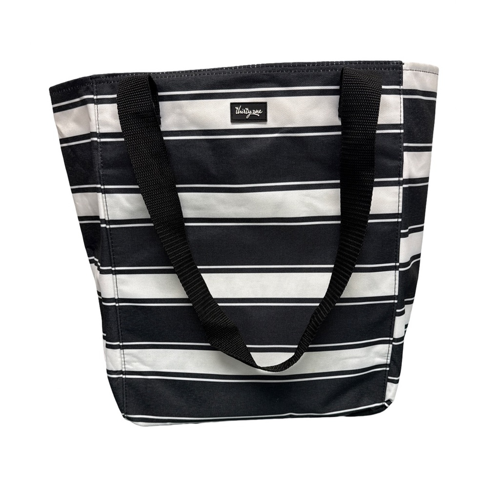 Thirty-One❗️Black and White Striped Tote Utility Bag